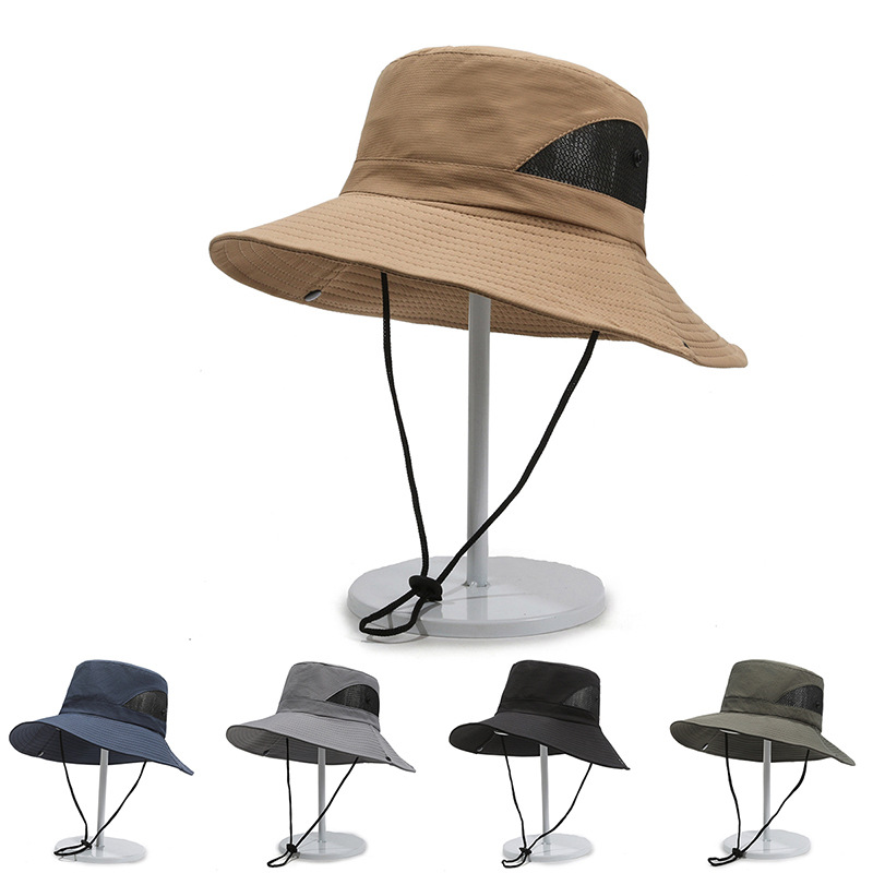 Açık Hava Güneş Koruması Seyahat Balıkçılık Günlük Güneşlik Dağcılık Nefes Alabilen Yan Fileli Balıkçı Şapkası_voghion.com