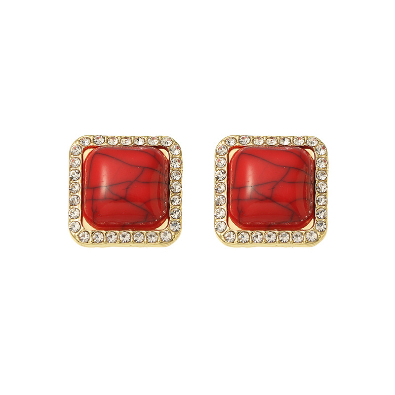 fashion simple square resin earrings