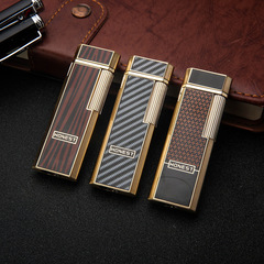 Bacheng Gold Wheel Slim Retro Metal Side-Sliding Air Abrasive Wheel Lighter Creative Gift for Boyfriend