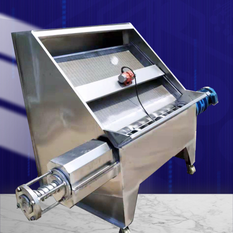 琪源 斜切式干湿分离设备 养殖场水处理装置 畜禽粪便斜筛分离机