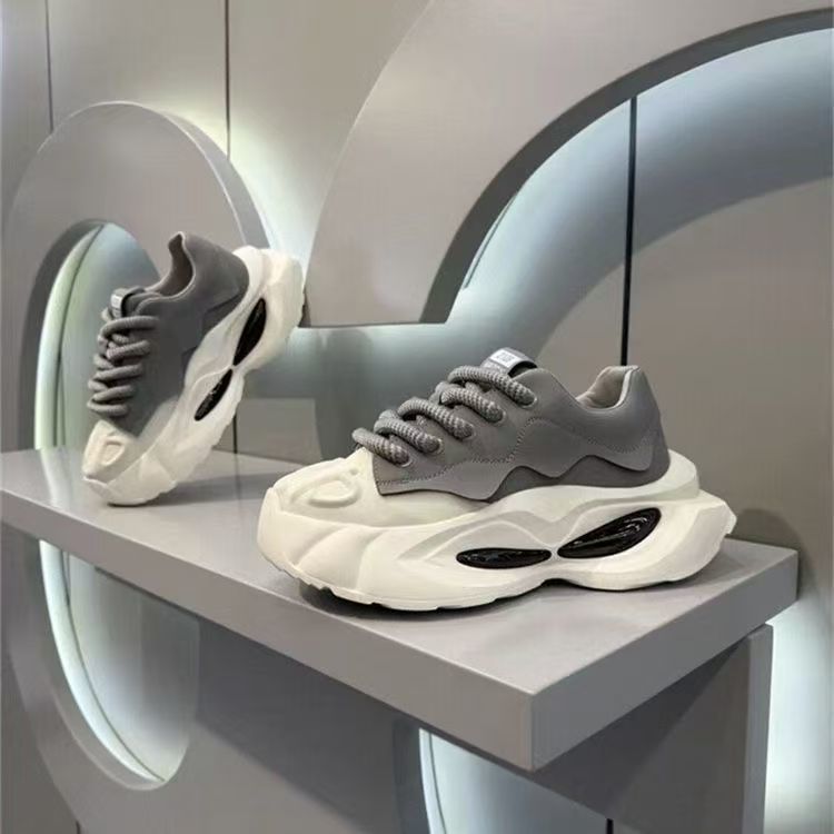 Men's Casual Dad Shoes Thick-soled Height-increasing Sports Trainers_voghion.com