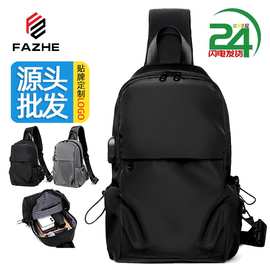 跨境男士胸包新款时尚休闲斜跨包户外运动旅游胸前包商务防水男包