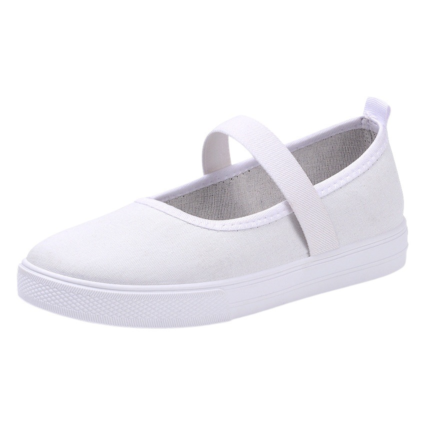 Work Shoes Nurse Shoes Women's White Shoes Old Beijing Cloth Shoes Non-slip Flat Work Shoes Slip-on Solid Color Casual Shoes