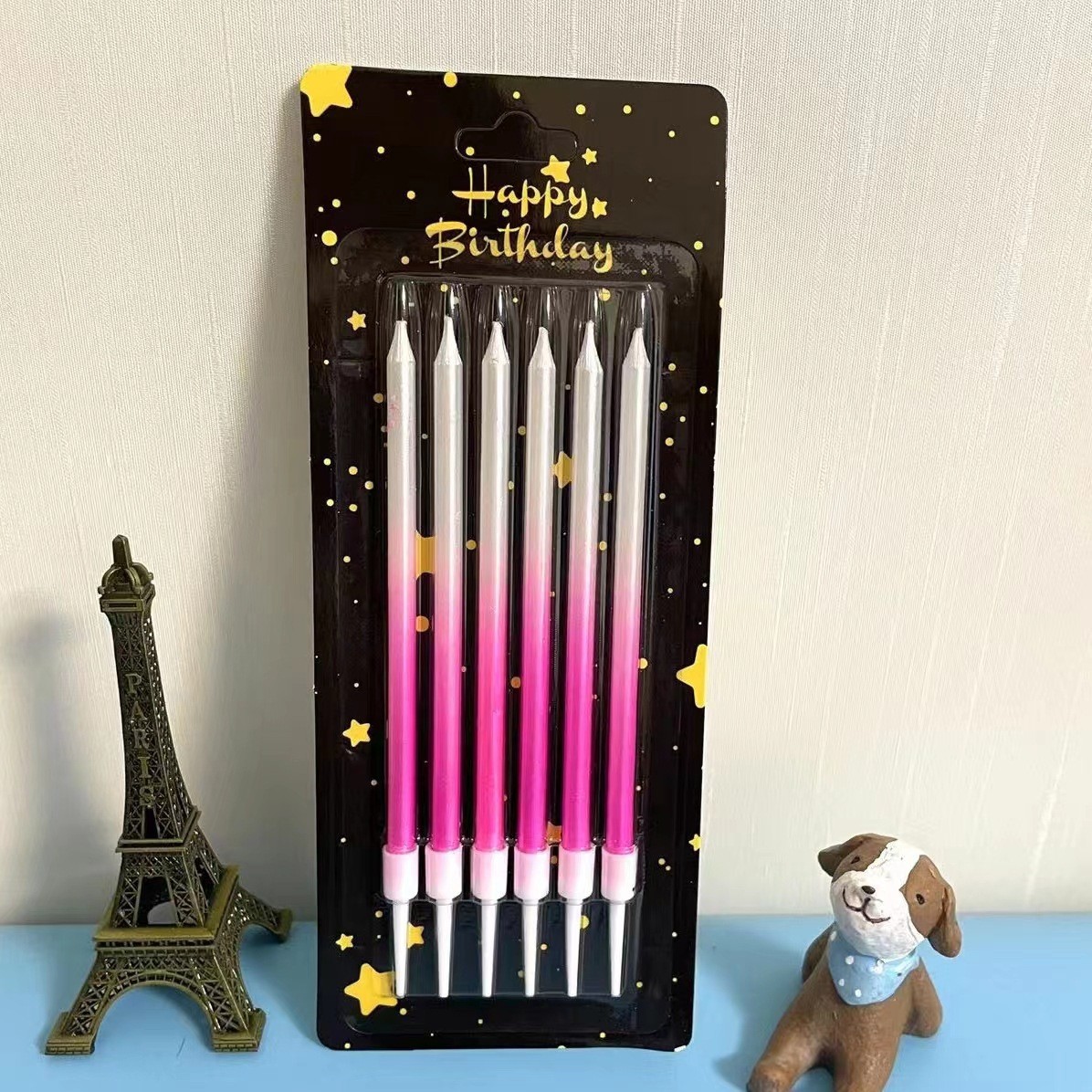 Gradiente de poste de luz vela de cumpleaños creativo fiesta romántica pastel Necesidades de personalizado