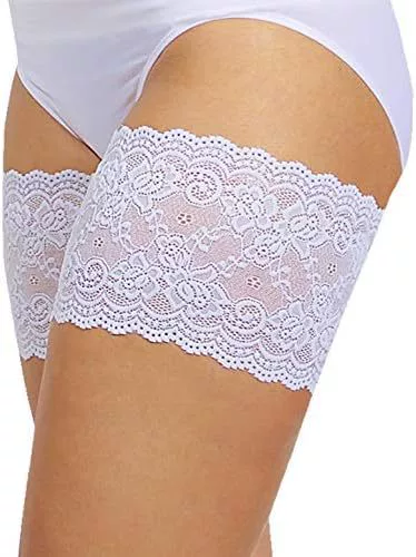Non-slip Lace Thigh Bands, Elastic Anti-Chafe Gaiters, European Style — Multiple Sizes