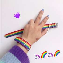 尼龙帆布表带手环表带布带多色彩色DW表带男女通用