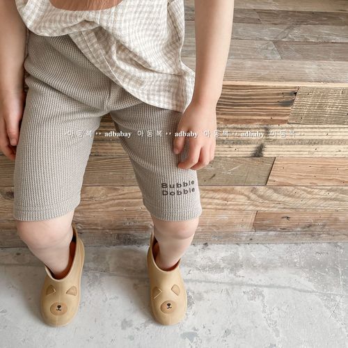 2024 Korean children's clothing summer new style girls' Korean summer leggings 5-point pants children's pants 122236