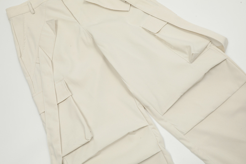 Pantaloni cargo da uomo High Street Pantaloni casual tinta unita Marchio di moda giovanile Design da strada Pantaloni cargo paracadute tutto-fiammifero_voghion.com