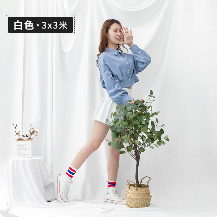 Fotografía blanca tela de fondo fotografía en vivo color sólido tela colgante accesorios de decoración de la habitación de dormitorio pared de fondo de arte de alto nivel