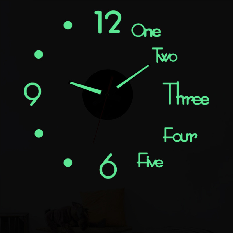 Cruz-frontera creativo acrílico Reloj de pared DIY personalizado moda 3D etiqueta de la pared Reloj de pared hogar caliente mudo reloj decorativo