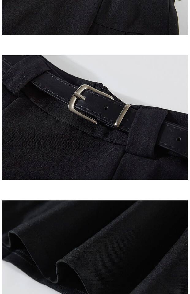 Chân váy vest nữ cạp cao dáng chữ A xếp ly dài 72 cm — Bộ đồ màu xám cho người nhỏ (chiều dài váy 72cm ), Bộ đồ đen nhỏ nhắn (Chiều dài váy 72cm) chi tiết 15