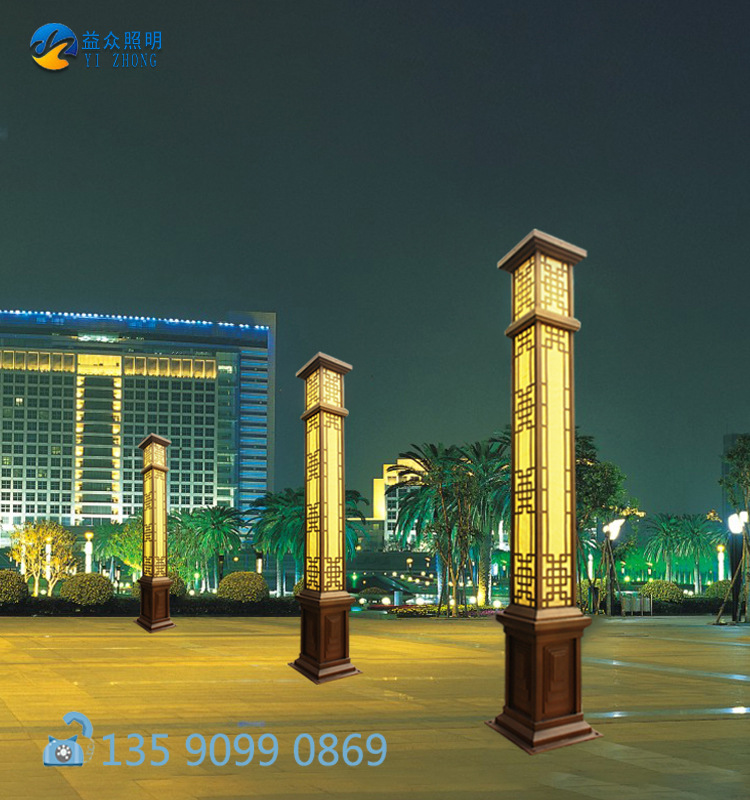 characteristic electroplate wire drawing Landscape lamp outdoors waterproof Chinese style Simplicity square Park Column Light engineering Lighting lamps