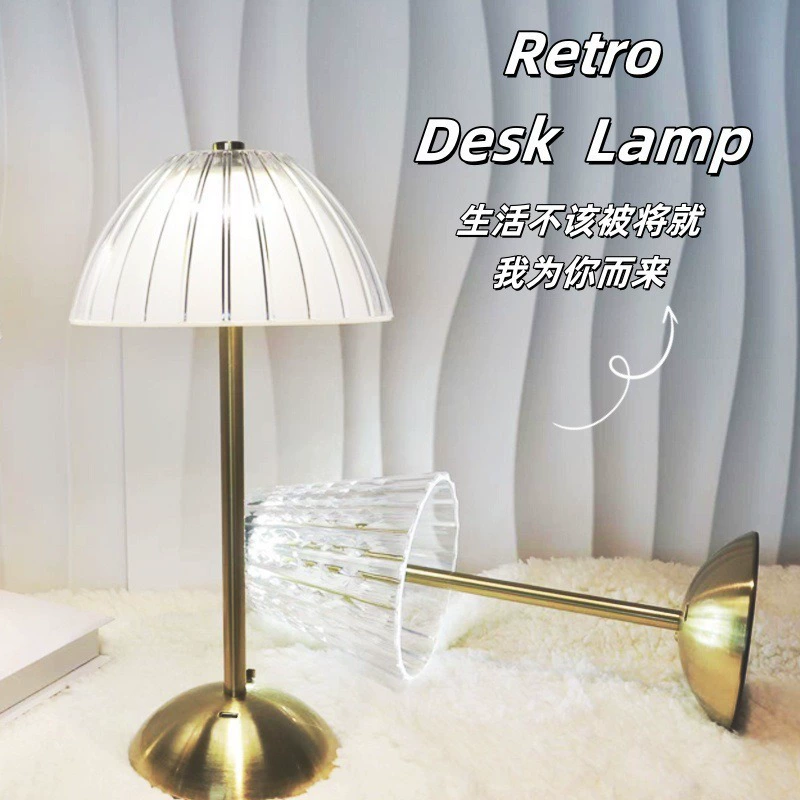 LED ретро настольная лампа, сенсорная подсветка для кофе/бар, стеклянная абажур, 3 формы (звезда/тыква/трубка)