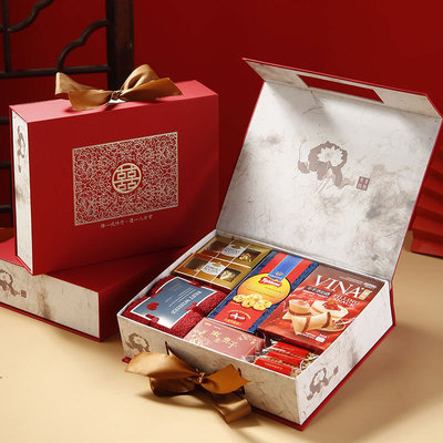 中式结婚喜糖礼盒伴手礼成品含糖果婚宴订婚回礼中式婚礼实用礼品|ru