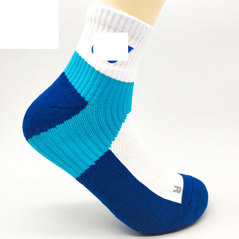 Calcetines de bádminton profesionales para hombres y mujeres, tubo medio, toalla antideslizante, fondo, tenis, baloncesto, correr, calcetines deportivos gruesos y transpirables
