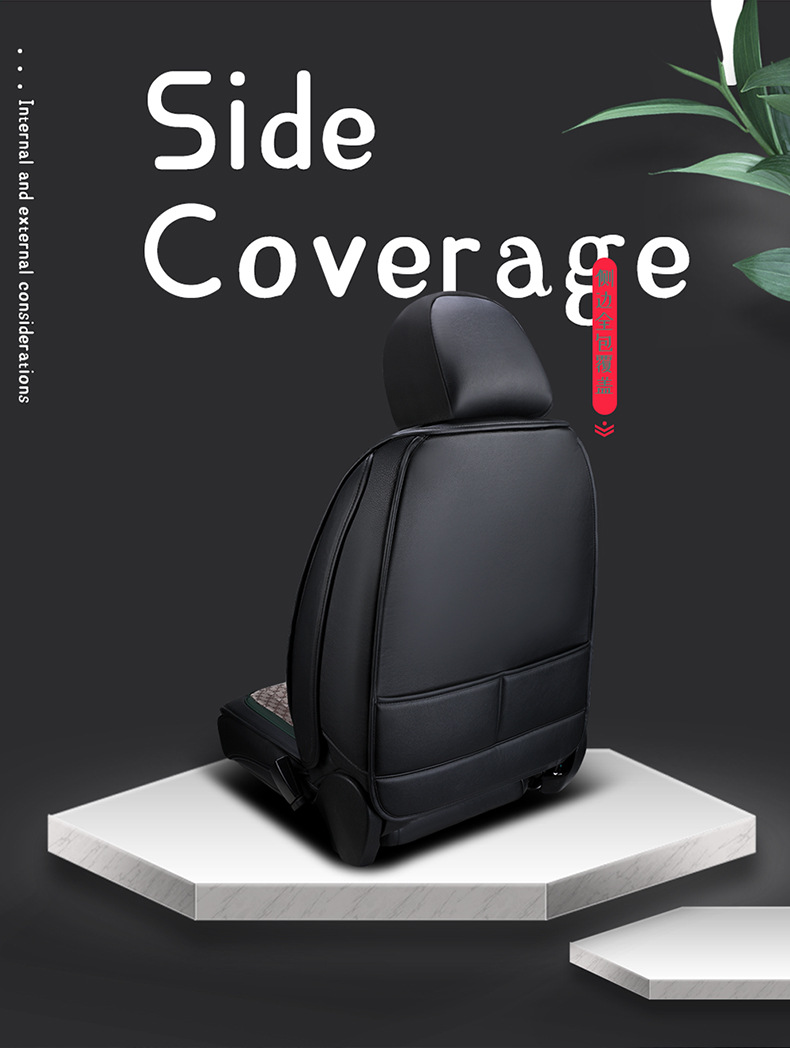 Cross-Border Car Seat Cover, Universal for All Seasons, Fully Enclosed Universal Cushion Cover, Comfortable and Breathable Car Interior Cushion Seat Cover