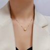 Round beads, fashionable necklace, short chain for key bag , accessory, European style, light luxury style, simple and elegant design