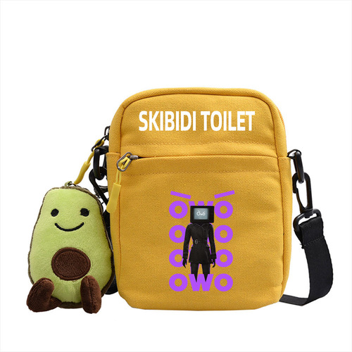 Skibidi Toilet 马桶人小方包男女学生高颜值动漫印花单肩斜跨包