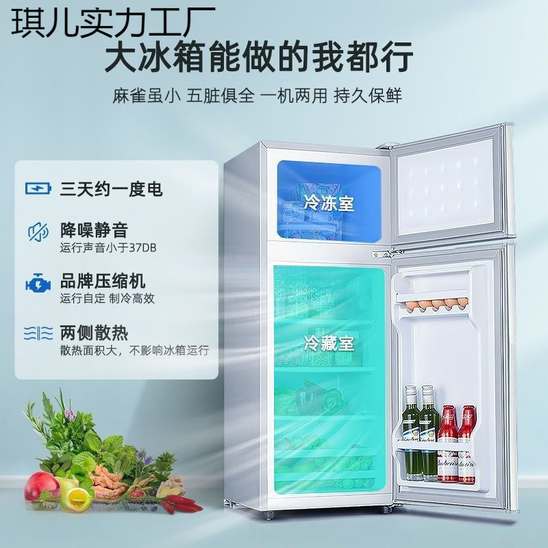 小冰箱迷你家用冷冻冷藏小型能效电冰箱租房宿舍二人用|undefined