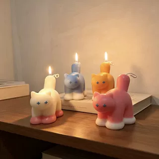 猫咪造型蠟燭可爱手工摆件节日礼物伴手礼礼品创意香薰蜡烛礼盒