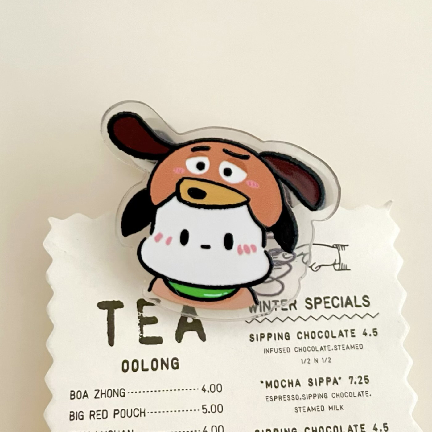 Cross-dressing Pacha Dog Note Clip Good-looking Double-sided Pp Clip Student Test Paper Folder display picture 3