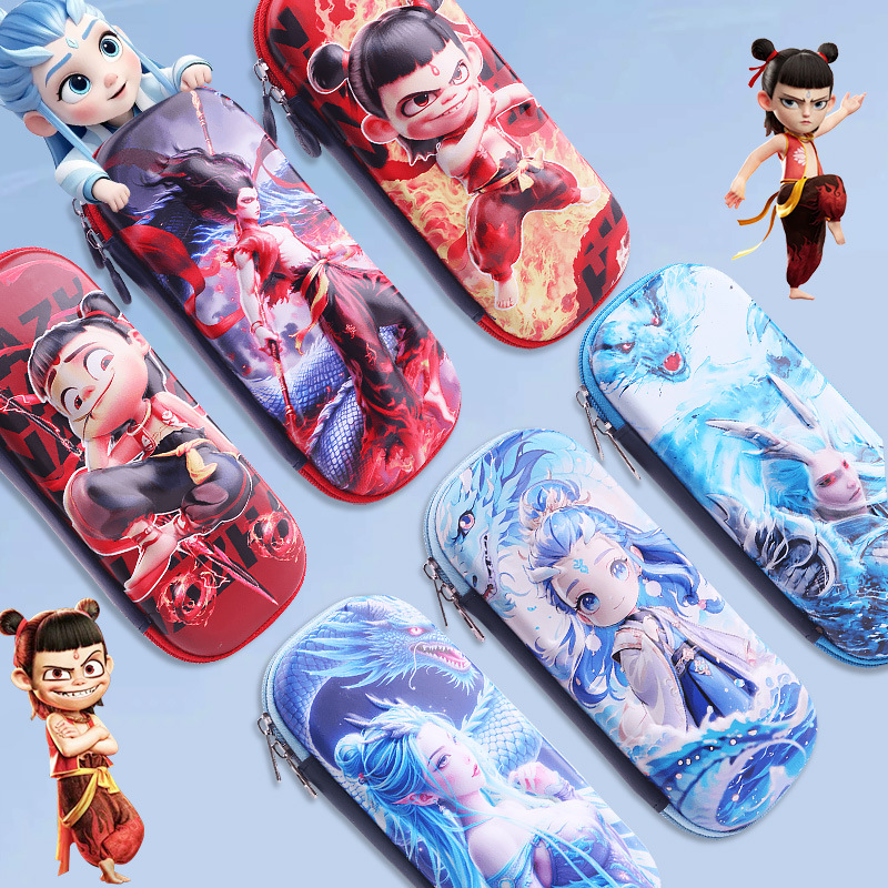 Nueva caja de papelería 3D dibujos animados creativos estudiantes de primaria 1 - 3 - 6 grados cajas de lápiz para niños bolsas de lápiz de gran capacidad