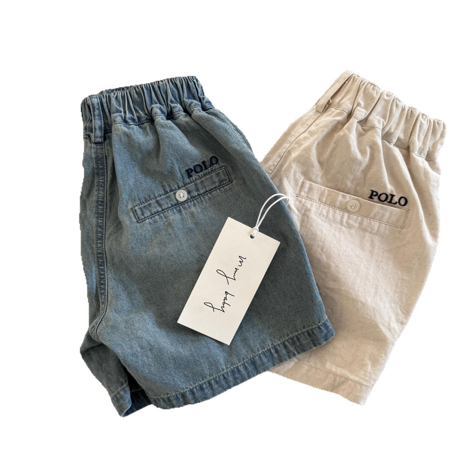 子供用デニムショートパンツ 2026夏 男の子女の子向け 日本風トレンドブランド カジュアルショートパンツ ベビー・幼児向けおしゃれ五分丈パンツ