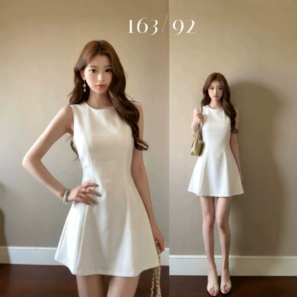 White Dress for Women, Summer Style, Unique and Beautiful Little Dress for Early Summer, Sleeveless White Dress, Short Dress, Graduation Dress
