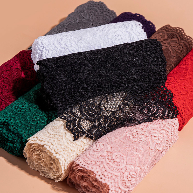 Stretch Lace Accessories Clothes Skirt Short Long Hem Side Fabric Black Skirt Accessories