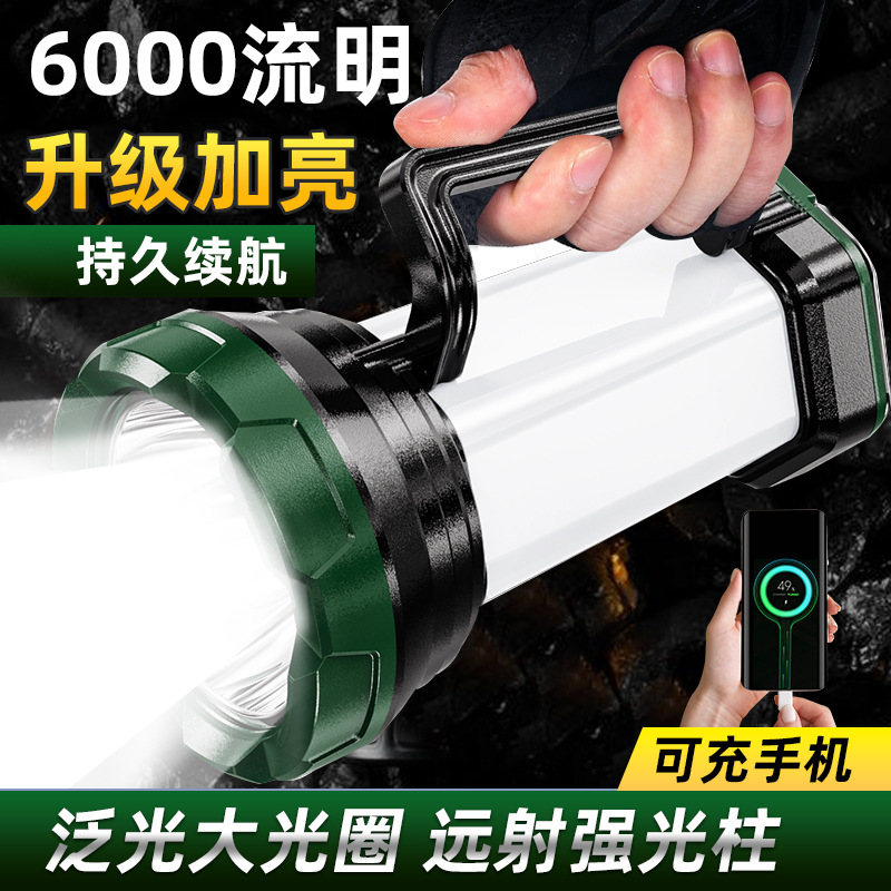 Transfronterizos LED prospectos TYPE-C con salida de carga de linterna de alta potencia camping al aire libre lámpara de mano multifuncional