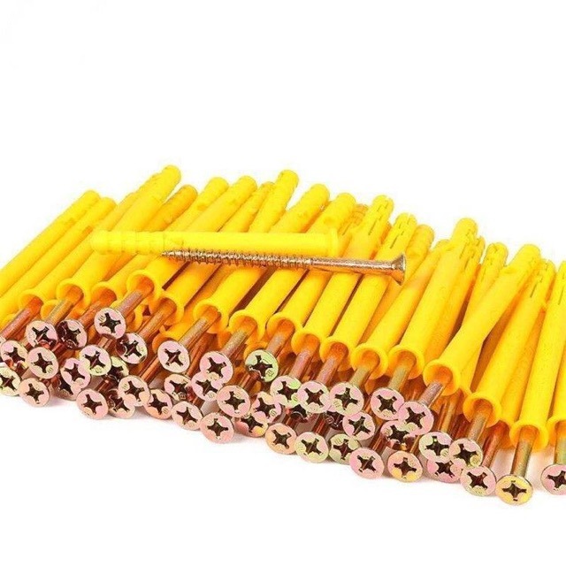 小黄鱼塑料膨胀管涨塞加长美固钉自攻螺丝套装整箱