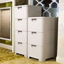 大号塑料床头抽屉式收纳柜多层储物五斗橱厕所卫生间用品整理箱子