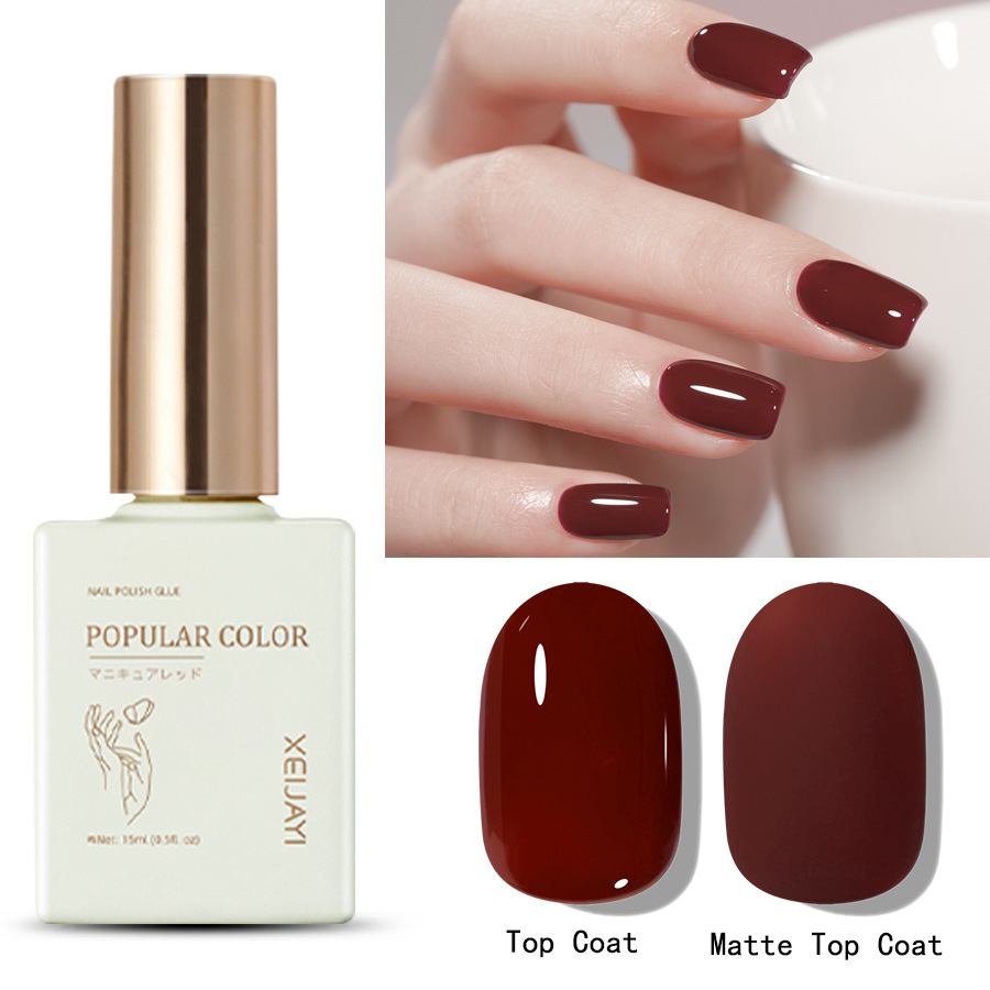 New white nail polish glue solid color red nail polish shop special long-lasting firm Nail Polish glue suit