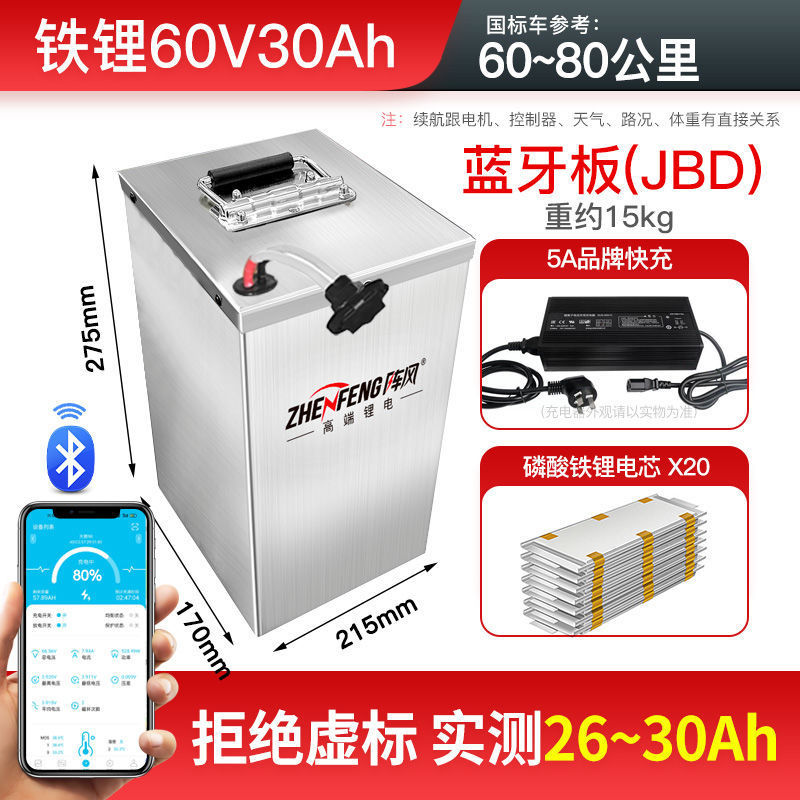 Diàndòngchē – 72V/60V/48V Lithium Auto Parts and Accessories - 60v-30ah-lifepo4-bluetooth-charger
