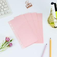 现货跨境A6活页夹笔记本配件可拆卸手帐本替芯6孔贴纸预算PP袋子