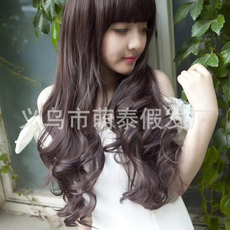 Factory Direct sales pear flower big curly wig fashion girl long hair non-mainstream big wave hair set one-piece delivery Factory Direct sales pear flower big curly wig fashion girl long hair non-mainstream big wave hair set one-piece delivery