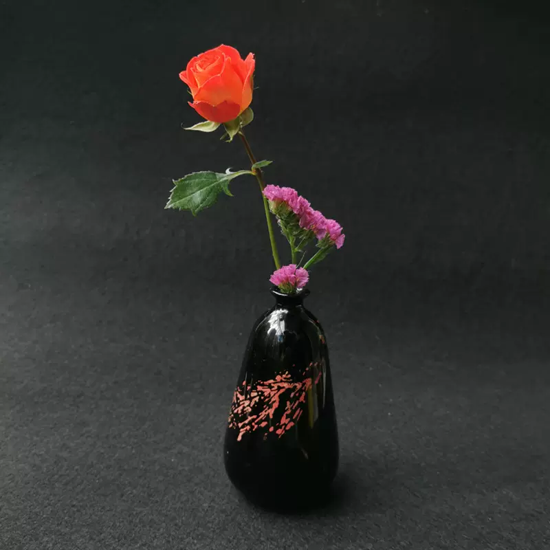 大漆花瓶木胎手工艺品创意插花器新年礼物文创礼品新中式福州漆器