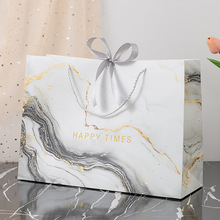 ins风大理石爵士流金纹礼品袋手提袋纸袋节日礼物袋服装袋
