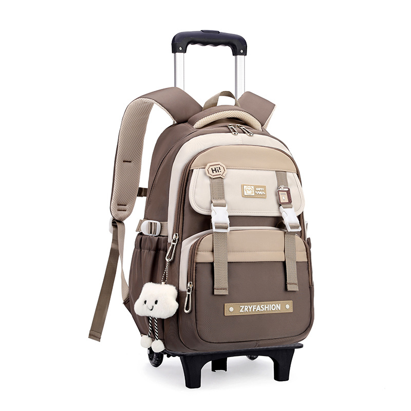 Nueva mochila escolar estilo japonés con gran capacidad, mochila con ruedas informal para estudiantes de primaria, mochila versátil para estudiantes de secundaria