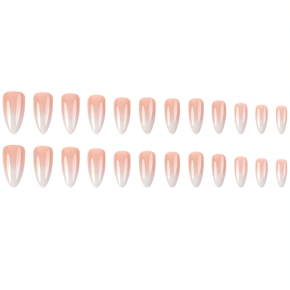 Uñas postizas con degradado suave, parches de uñas sencillos en forma de gota de agua, parches de uñas postizas dulces y modernos, muy vendidos. image 6