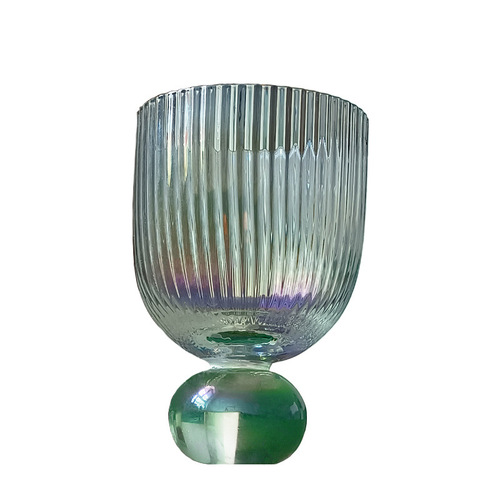 Designer rainbow glass crystal pearl cup champagne red wine cup Nordic milkshake cold drink medieval cup water cup