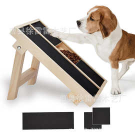 木制狗狗指甲刮板带零食盒可折叠狗狗抓挠垫木制宠物玩具刮擦板
