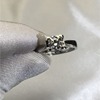 Platinum wedding ring, silver 925 sample, 18 carat white gold, 1 carat, Birthday gift