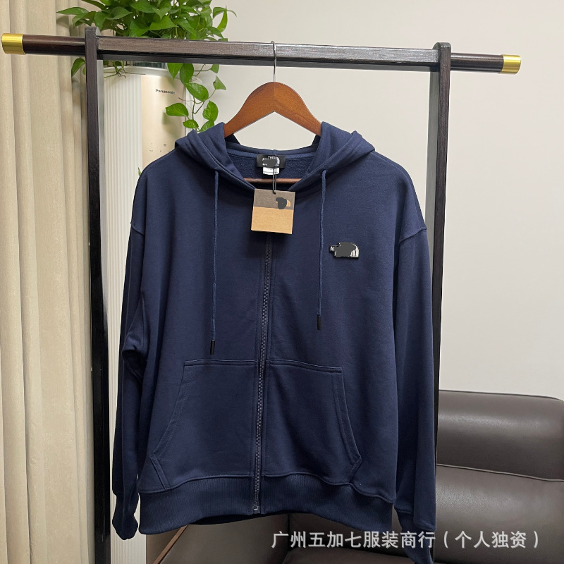 Cross-Border Factory Direct Sales of the Trendy Brand North Face's Classic Unisex Hooded Long-Sleeve Casual Zip-Up Sweatshirt