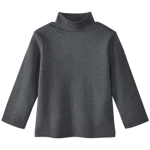 Spring and autumn small turtleneck autumn clothes for boys and girls, winter baby half turtleneck bottoming shirts, pure cotton stretch long-sleeved tops