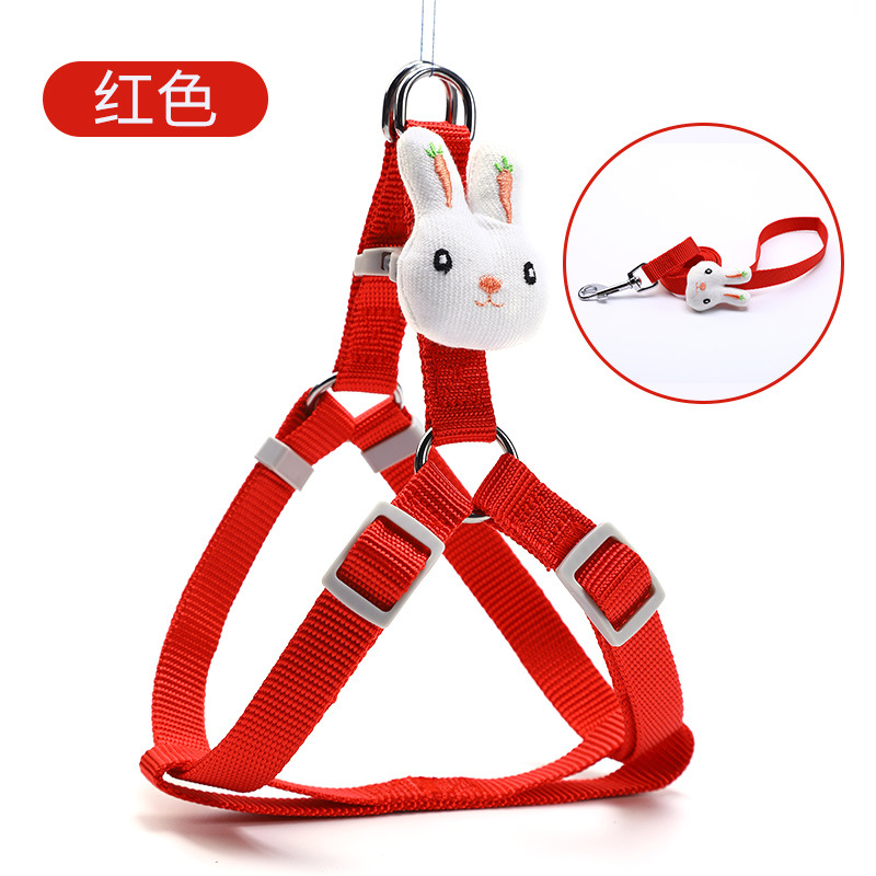 Cuerda de perro mascota correa de hombro ajustable correa de pecho de perro pequeño y mediano perro de dibujos animados anti-rotura chaleco cuerda de tracción