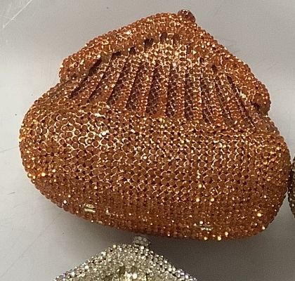 Nuevo paquete de banquete de diamantes transfronterizo bolsas de banquete de diamantes bolsas de mano bolsas de mujer Rhinestone bolsa plata dura
