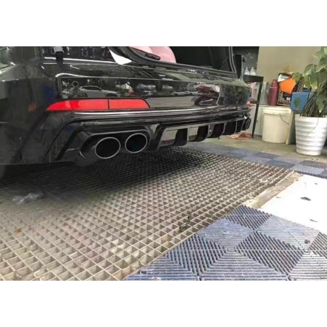 Suitable for 19-25 Audi A6L Modified S6 Blade Rear Lip Integrated Four-Out Tail Throat Sline Rear Diffuser