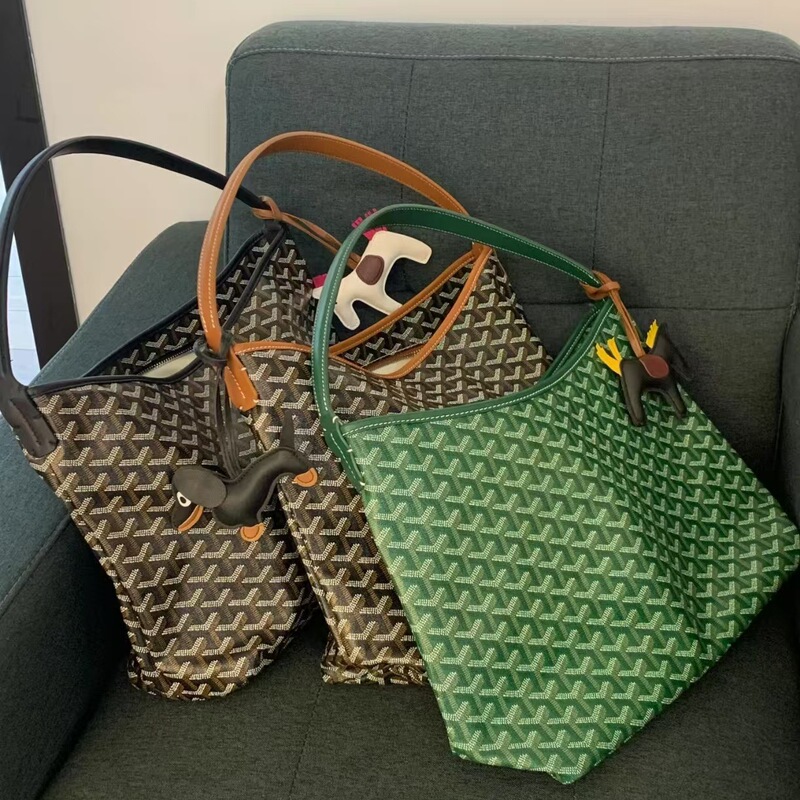 New Goya Dog-Tooth Bag Crossbody Classic Hobo Underarm Zipper Letter Shoulder Handbag