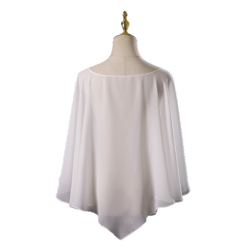 Elegante sciarpa a mantella in chiffon per donna protezione solare_voghion.com